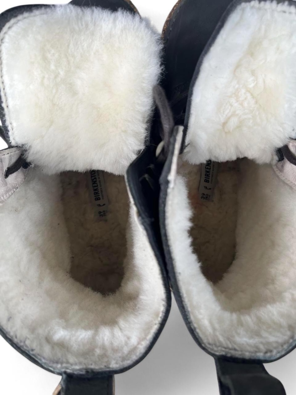 Birkenstock Bryson Graphite Grey Leather Boots Shearling EU 39 Women's 8 Narrow - Picture 7 of 8
